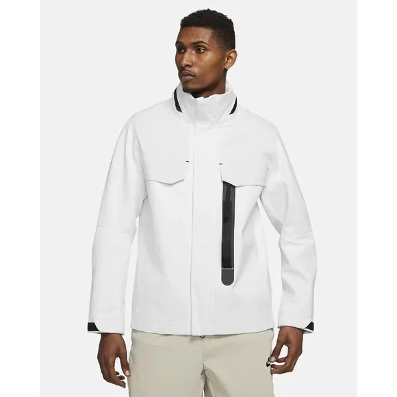 Nike Sportswear Tech Pack M65 Jacket Men's Water-repellent Long White CZ9309-100 - Picture 1 of 15